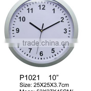 cheap and high quality 10inches plastic wall clock