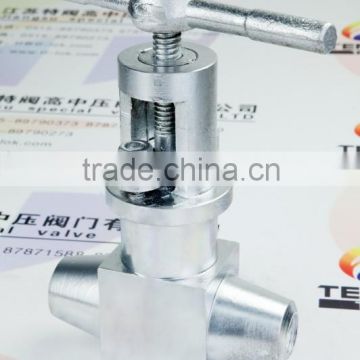 stainless steel high temperature high pressure butt weld power station needle valve