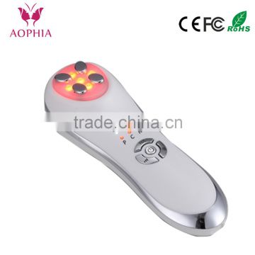 OEM portable Red light RF beauty device EMS & Led light therapy facial beauty care device