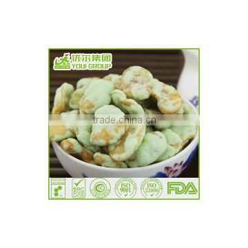 HACCP,ISO,BRC,HALAL Certification Wasabi Broad Bean Chips Snacks
