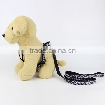 Best quality black&white color dog harness and leash