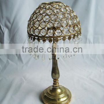 golden pearl lamp type candle holder for wedding