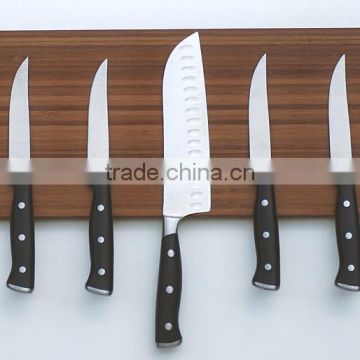 PRACTICAL WOODEN KNIFE HOLDER MAGNETIC WALL STRIP WITH FIXINGS KITCHEN