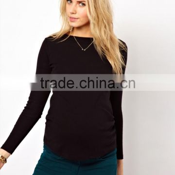 Maternity Exclusive Crew Neck Top With Long Sleeves China supplier