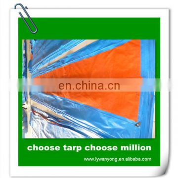 blue orange H.D.P.E Woven Fabrics PE Tarpaulin stocklot in standard size