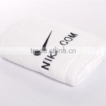 pure cotton single color batten embroidery customized label sport towel