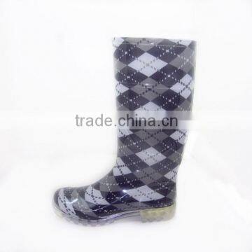 PVC Transparent Outsole Rain Boots For Women