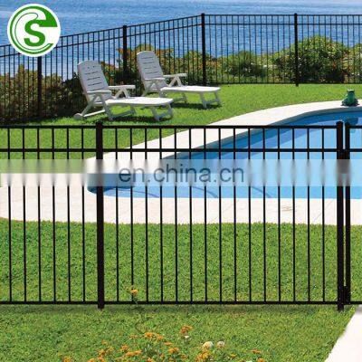 Wholesale Price Stainless Steel Tubular Fencing  Black Metal Picket Steel Fence