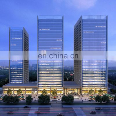 New exterior building facade design glass curtain wall price per square meter