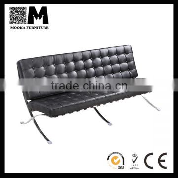 top quality living room furniture Barcelona Ottoman sofa with stainless steel frame