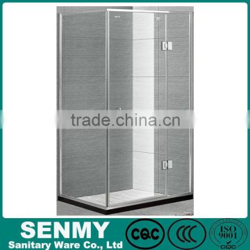 90*90 or 100*100 aluminium frame matte glass outside opened 3 panel easy clean glass economic shower cabin
