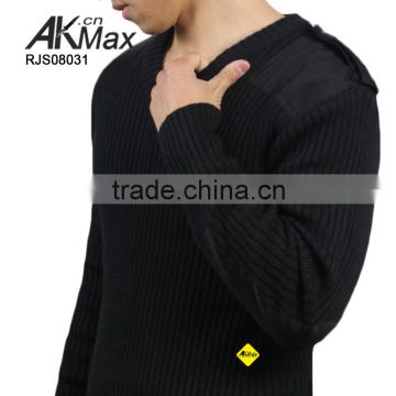 winter warm military crewneck cashmere sweaters for man
