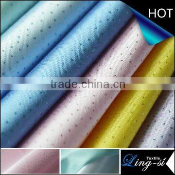 Polyeter Satin Foil Printed Dot Design for Dress