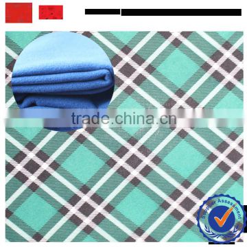 shaoxing direct factory cheap printed brushed fabrics used office uniforms