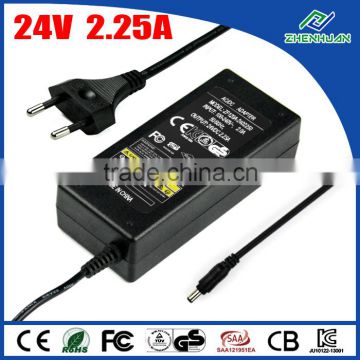 Power amplifier adapter 24V 2.25A AC/DC power supply for musical devices