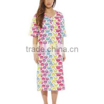 Hot selling printing girl cotton sleeping dress                        
                                                                                Supplier's Choice
