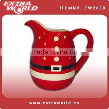 ceramic christmas santa jug