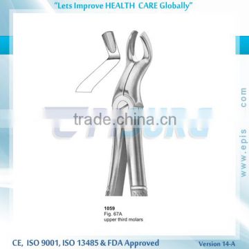 Extraction Forceps, upper third molars, Fig 67A, Periodontal Oral Surgery