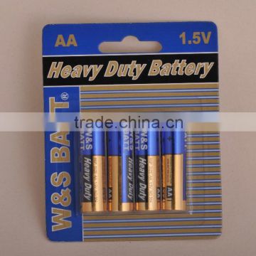 Aluminium Jacket Mercury Free Carbon Zinc Battery R6P (W&S BATT brand or OEM)