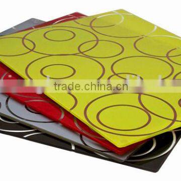 Tempered glass chopping board silkscreen printing with AS/NZS2208:1996, BS6206, EN12150 certificate