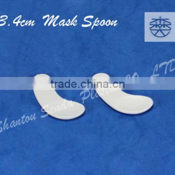 PP plastic small mask spoon, cream scoop,cosmetic spoon,3.4CM face cream plastic spoons,cream cosmetic spatula