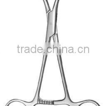 Peers-Bertram modif. Towel Clamp wide jaw for tube fixation Size: 15.5 cm