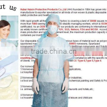 nonwoven disposable isolation gown doctor cap face mask