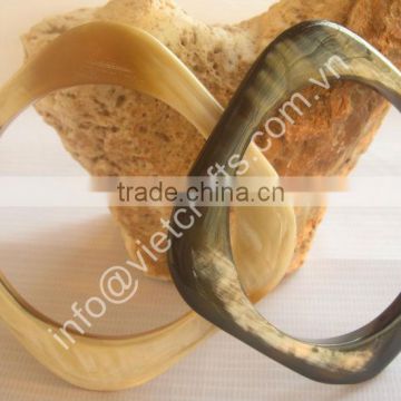Water buffalo horn bangle/horn bangle/horn bracelet. Natural vein color