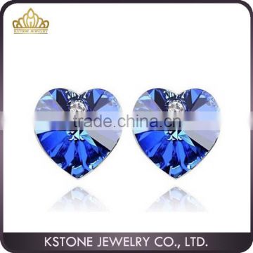 KSTONE New Fashion 925 Silver Colorful Diamon Stud Earrings