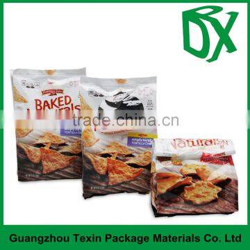 Customized printed wholesale price HDPE resealable stand up cooked chips food bag packaging in Dubai wholesale market