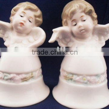 Ceramic Angel bells 4.2" for home decoration (A077)