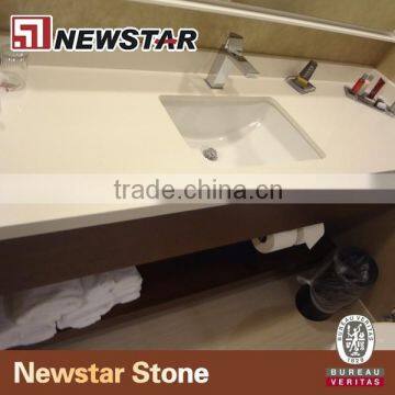 Hotel and Apartment quartz vanity tops with sink