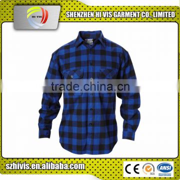 Best selling good quality men check flannel shirts