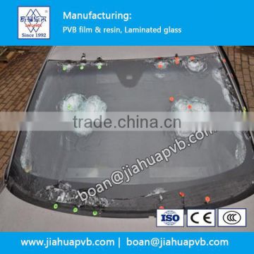 bullet proof automotive glass with pvb film