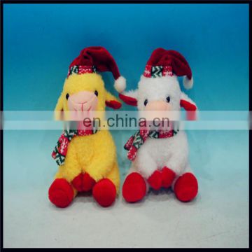 2015 Cute Plush Pendant Sheep Toys with Christmas Hat