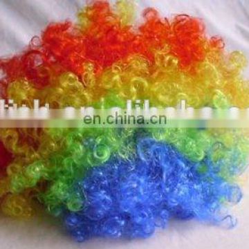 FBW-0034 party fun cheering rianbow afro clown Wig
