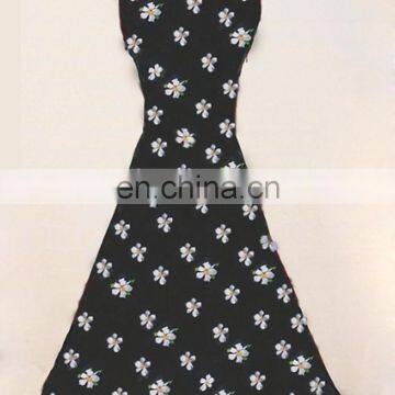 wholesale black floral pattern knee length short designer one piece party dress