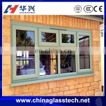 New design double glzaing glass many kinds color upvc profile flat open veka window