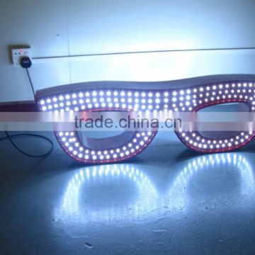 Hot!!! green/ blue flashing illuninated LED advertising signs for optician