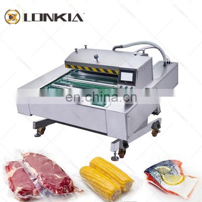 LONKIA Hot sell high quality beans bags sealing machine / rolling conveyor belt rice vacuum packaging machine