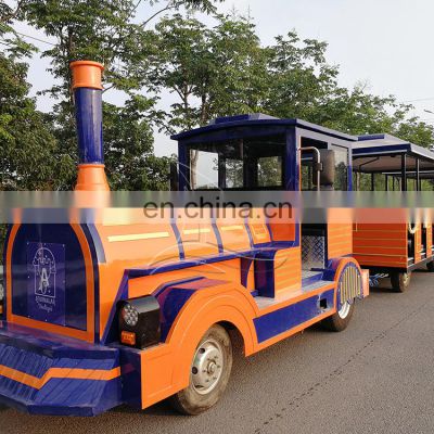 Trackless train amusement equipment for theme parks