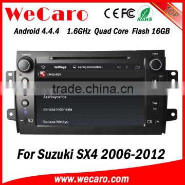 Wecaro WC-SS8081 Android 4.4.4 car dvd player touch screen for suzuki sx4 car audio android GPS 2006 - 2012