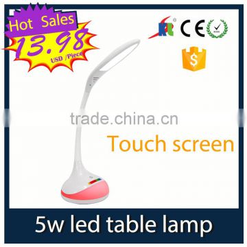 Promotional decorative table lamps with seven changeable color base, rechargeable led table lamps