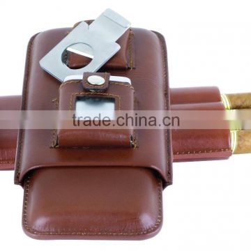 popular Cigar holder with cigar cutter 340017-19 and lighter pouch FOR PACKING CHARGE