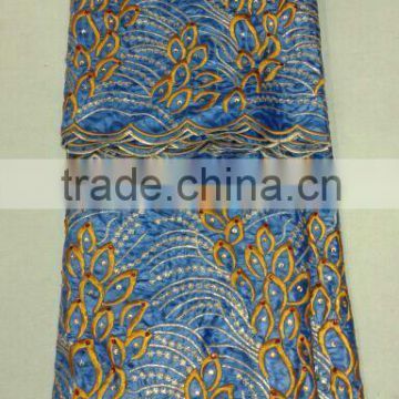 blue embroidery design women wear bazin riche fabric on alibaba china