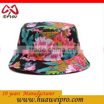 GIRLS FLOWER PRINTED BUCKET HAT