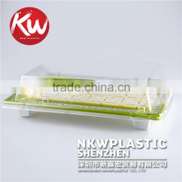 KW-0002 Professional Supply Customized PS/BOPS High Quality Wholesael Blister Disposable Packing Box Food Sushi Container