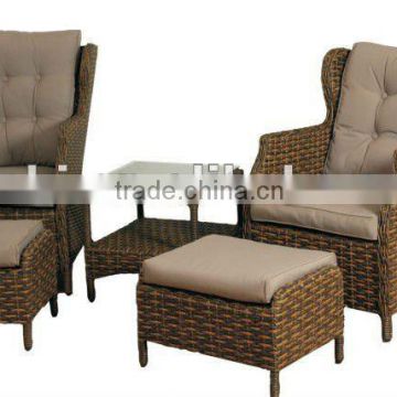 leisure rattan chair with footrest