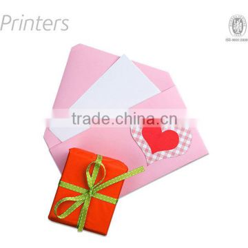 Valentine's day greeting card printing with envelope from India