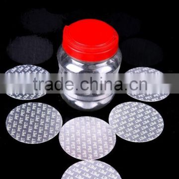 Plastic cap inner sealing wad for PP PE PET jars